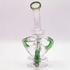 8 pouces Green Glass Water Pipe Heady Bong Dab Recycler Recycler Neo Fab Slit Hubpipes Bongs Smoke Pipes 14,4 mm Joint femelle avec bol ordinaire portable entrepôt américain