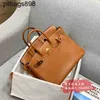 Women Handbag Brknns Swift in pelle Swift Handswen 7A Importata Swift Bagna Oro Brown BK30 Large Mani cucita dal filo di cera a mano