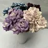 Dekorativa blommor 40 cm 7-utdragna South Corner Artificial Rose Head Diy Wedding Arch Wall Decoration Furniture