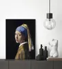 The Girl with a Pearl Earring by Jan Vermeer Oil Paintings Reproduction Canvas Print HD Prints Artwork for Home Office Decoration