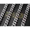 2023 925 STERLING Silver Luxury Fashion Cuban Link Chain de liaison exquise Moisanite Men Collier Collier en gros