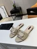 Topkwaliteit D Designer G Sandalen Beroemde lederen slippers Lage hakschoenen Luxe Sandale Fashion Women Slides 2955