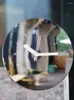 Väggklockor spegel akrylklocka nordisk modern enkel rund kreativ tyst vardagsrum hushållsdekoration klocka