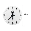 Horloges murales Ballerina Clock Simple Modern 30cm Ballet Dancer Ornement pour Office Girls Room Dancing Studio Living Home Decor