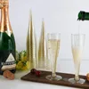 Copas descartáveis palhas 10pcs Anti-queda de barra de champanhe Supplies de 4,5 onças/135 ml de copo fino com coquetel de lantejoulas de ouro