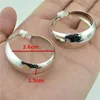 Backs Earrings Clip On For Women Non Pierced Fashion Big Circle Rose Gold Silver Plating Exaggerated Personality Fine Ladies Earings