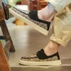 Tar rotondo piatto piatto in alto sugli uomini casual Scarpe comodi scarpe di guida leggera di tendenza non slip traspirabili