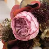 装飾的な花人工絹ビッグペーニーブーケ高品質のホームセンターピース装飾結婚式の偽の植物アレンジメントアクセサリー
