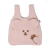 Вечерние сумки женская сумка мягкая покупатель с ягненком из шерсти милый медведь, как ткань на плечо холст, сумка сумка большая способность для девочек