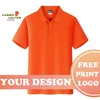 Polos maschile estate New Mens Polo Shirt 100% Cotone Short Casual Solid Top Stamped personalizzato La tua foto di design o Womens Polol2405