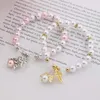Party Favor Hollowed-out Cross Angel Accessory Bracelet Elastic String Baptismal Jewelry