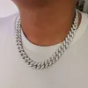 AAA Gems Mens Hip Pop Jewelry 10 mm 925 STERLING Silver Iced Out VVS Moisanite Monaco Cuban Link Chain Collier