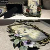 Ramki vintage kwiatowe koronkowe złoto na zdjęcia Plastowane ulga po biurku dekoracja