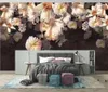 Hintergrundbilder Custom American Retro Ölmalerei Pastoral Blumen Tapete für Schlafzimmer Wände Fernseher Hintergrund Wandgemälde Wohnzimmer