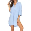 Polos Femmes Femmes Robe de plage Mashion Fashion Womens Shirt Deep V Neck Neck Pure Suncreen Massuit de maillot de bain Robes d'été