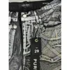 Jeans roxos Designer curto jeans masculino calça jeans calça de calço de hip-hop shorts casuais shorts casuais lenght jeans roupas 29-40 jeans de jeans de tamanho alto 510