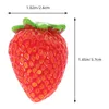 パーティーデコレーション6 PCSシミュレートされたイチゴの偽のミニフルーツモデルミニチュア実りのあるミニチュアイチゴの人工果物シミュレーション