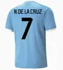 24 25 Uruguay voetbalteam Jersey 2024 2025 L Suarez E National Team Jersey van Cavani N D La Cruz G D Arascaeta F Verde R Araujo R Bentancur voetbaluniform 4xl