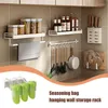 Kitchen Storage Sac Sac Organisateur Mur Mounts Condiment Bracket Seasoningsracks Punch-Free Clip Rack Supplies Momening Supplies Accessoires