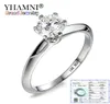 Avec certificat Luxury 6 mm 1 carat Sona Diamond Magine de mariage Anneaux d'or 18k pour femmes Fine Jewelry Gift9071769