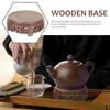 Zestawy herbaciarskie Teapot Bazowy drewniany wazon uchwyt na stojak wewnętrzny Bonsai Flowerpot Drewniany wystrój wystroju