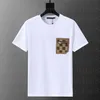 Men designer Tee t shirt Italy pocket letter print short sleeve t shirt women cotton Leisure tshirts white black asian size M-XXXL