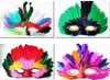 DIY Party Feather Mask Fashion Sexy Women Lady Halloween Mardi Gras Carnival Kolorowe kurczak z piór w Wenecji Maski Prezent Drop Shipp9885821