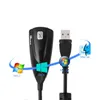 Cartes sonses Soundal USB Carte 7.1 Channel 3D O Adaptateur 3,5 mm Bélans de casque pour PC Bureau de bureau