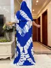 女性用のエスニック服の新しいアバヤ印刷された花cotton綿のルーズfmeローブムスリムアフリカ七面鳥イスラム伝統的なドレス170x60cmスカーフT240510