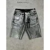 Jeans roxos Designer curto jeans masculino calça jeans calça de calço de hip-hop shorts casuais shorts casuais lenght jeans roupas 29-40 jeans de jeans de tamanho alto 510