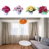 Fiori decorativi Aspetto realistico - Disposizione floreale artificiale per pianta in vaso da casa o da giardino bonsai rosa