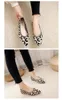 Chaussures décontractées Femmes Plats Spring d'été Breatte en tricot léopard Imprimé Soft Girl Girl Slip-On OL MOLANS DE LA MODE