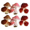 Fiori decorativi da 6 pezzi simulato Minifrumo di funghi Mini Fare Paesaggio Adornment Miniatura Figurine Fairy Toy
