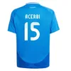 24 25 Italia Bonucci Soccer Jersey 2024 Home Away Verratti Jorginho Insigne Belotti Chiesa Barella Chiellini Italy
