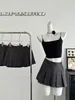 Gonne Gonne in stile preppy bottoni classica Office classica Lady High Waist Skirt Grey Jk Unifort Streetwear giapponese Y2K Y2K