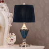 Table Lamps Modern Blue Glass Lamp Bedside For Living Room Luxury Creative Simplicity Warm Bedroom
