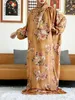 Etnische kleding 6xl Moslim katoen Abaya voor vrouwen Ramadan Gebed kleding kleding Dubai Turkije Midden -Oosten Femme Robe losse Afrikaanse kleding Tulband Joint T240510