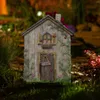 Decorative Figurines Tree Fairy Decor Imitation 3D Miniature House Door Accessories For DIY Landscape