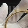 デザイナーTiffanyJewelry Nail Bangle Mens Men Men Full Diamond18K Gold Flaged Luxury Fashion Bracelet Jewelry for Lover Gift Size 17および19 697
