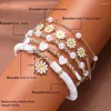 Braccialetti Charm 4/5pcs STAMEL STAR STAMPA PICCOLA BRACELLO DAISY BRACOLO BOHO GIETÀ GIETÀ IMPIRABILE SUPERIO