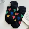 Chaussettes de femmes printemps d'été Femme Pougled Cotton Sweat Style LOVE CUT LOVE PRINT FILLES Invisibles Gift Korean Street Sox