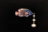 2019 New Brand Fashion Jewelry For Women Purple Fish Design Brooches Party Sweater Brooche C Name Stamp Ocean Fish Brooches4965187