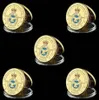 5pcs Challenge Badge Craft Luxemburg Royal Air Force Soldier Rentier 1oz Gold Plated Military Gedenkfleisch Coin2210885