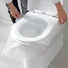 Toiletstoelafdekkingen 30 stks/doos Weggooisbaar Clear Cushion WC Mat Universal Travel Public Washroom Plastic Sticker Cover