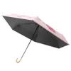 Parapluie de la frontière croisée 50% Mini MINI Black Gel Screon Small and Portable Pliage Umbrella Small and Clear Sunshade and Rain Double Utilisation Remplacement