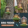 Outros pássaros suprimentos de pássaros de jardim resina resina decoração de flor As esculturas ao ar livre esculturas angelas alimentadoras de corvo para fora