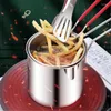 Pans Fryer Household Deep Pot 304 Stainless Steel Gas Mini Japanese Style Filtered Tempura Oil-saving And Heightened Small