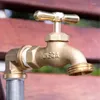 Bathroom Sink Faucets TMOK Single Outlet Brass Faucet For Garden Irrigation T-type Rotation Shut-off Valve Water Tap