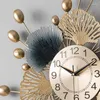 الساعات الحائط الحديثة على مدار الساعة الشمال فن المطبخ المعدني الجمالية الداخلية الزخارف الزخارف Horloge ديكور المنزل
