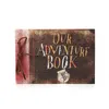 Album Books Amazon exploderade DIY PO Album Travel Scrapbook Adventure Vintage Kraft Paper Rope Loose-Leaf i Stock Drop Delivery Baby K Dhora